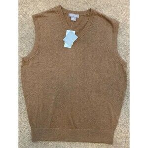 Daniel Cremieux Sweater Mens L Supima Cotton V Neck Pullover Vest Brown Preppy
